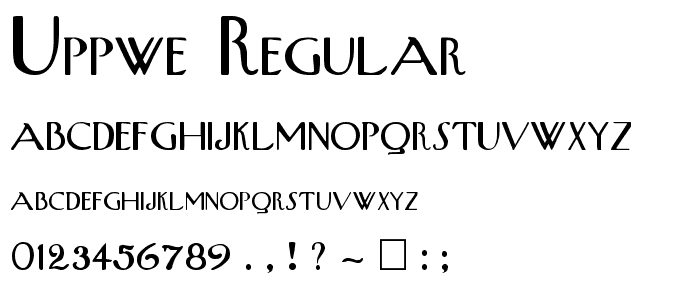 UppWe Regular font